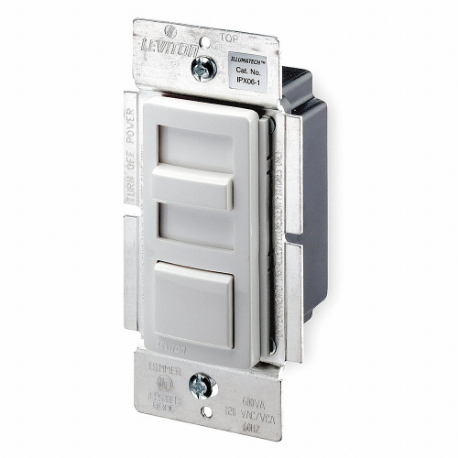 LEVITON IPX06-10Z Lighting Di mmer, Fluorescent, 1-Pole/3-Way, 120V AC, 600VA | CR9HBC 791DZ4