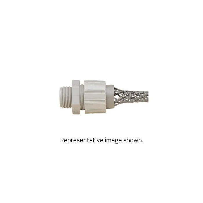 Wire Mesh Strain Relief Grip With Mesh, 1/2 in Trade, 0.437 to 0.5 in Cable Openings, Nylon, 2-Weave