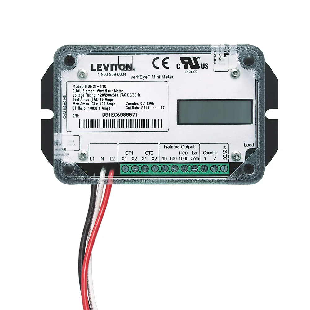 Dual Element Pulse Output OEM Module, 120 VAC, 200 A, 50/60 Hz, 0.1 kW-hr Power Rating, 3 Wire