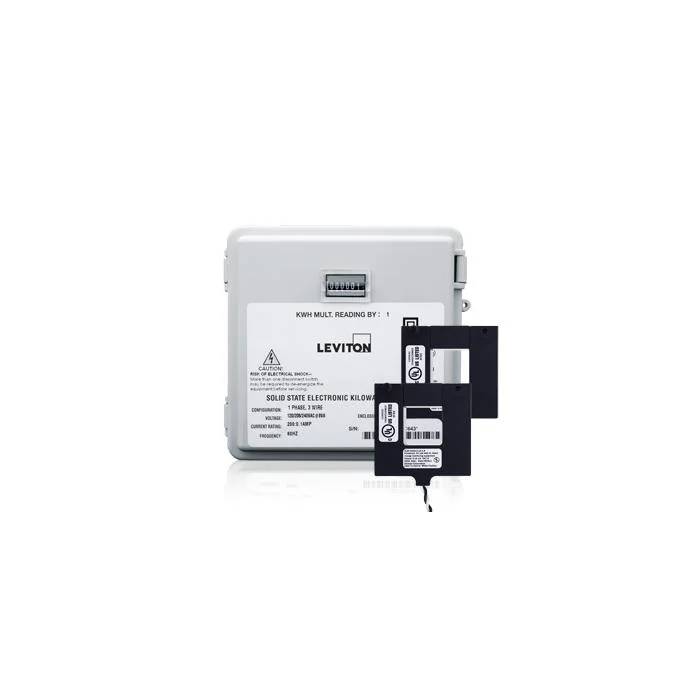 Dual Element Mini Meter Kit, 120/208/240 VAC, 200 A, LCD Display