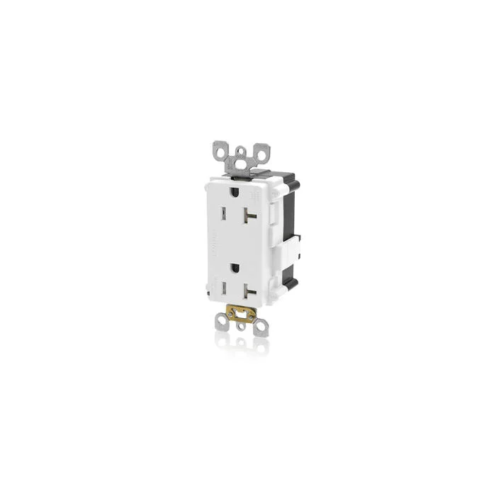 Non-Alarmed Self-Grounding Tamper Resistant Surge Protective Receptacle, 125 VAC, 20 A, 50/60 Hz, 2 Pole, 3 Wire