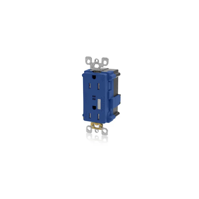 Alarmed Self-Grounding Tamper Resistant Surge Protective Receptacle, 125 VAC, 50/60 Hz, 15 A, 2 Pole, 3 Wire