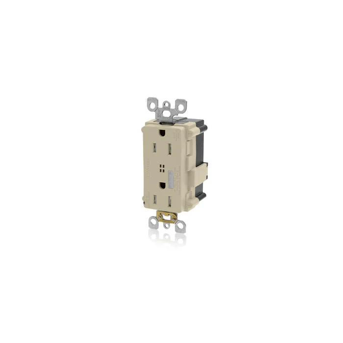 Alarmed Self-Grounding Tamper Resistant Surge Protective Receptacle, 125 VAC, 15 A, 50/60 Hz, 2 Pole, 3 Wire