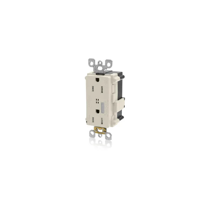 Alarmed Self-Grounding Tamper Resistant Surge Protective Receptacle, 15 A, 50/60 Hz, 125 VAC, 2 Pole, 3 Wire