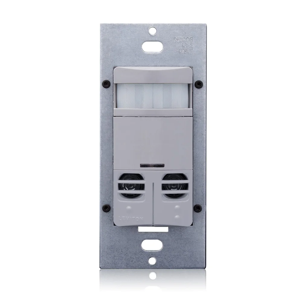 Dual Relay Occupancy Sensor, 120/230/277 VAC, Multi-Technology/PIR/Ultrasonic Sensor, 2400 sq-ft Coverage, 1 Pole