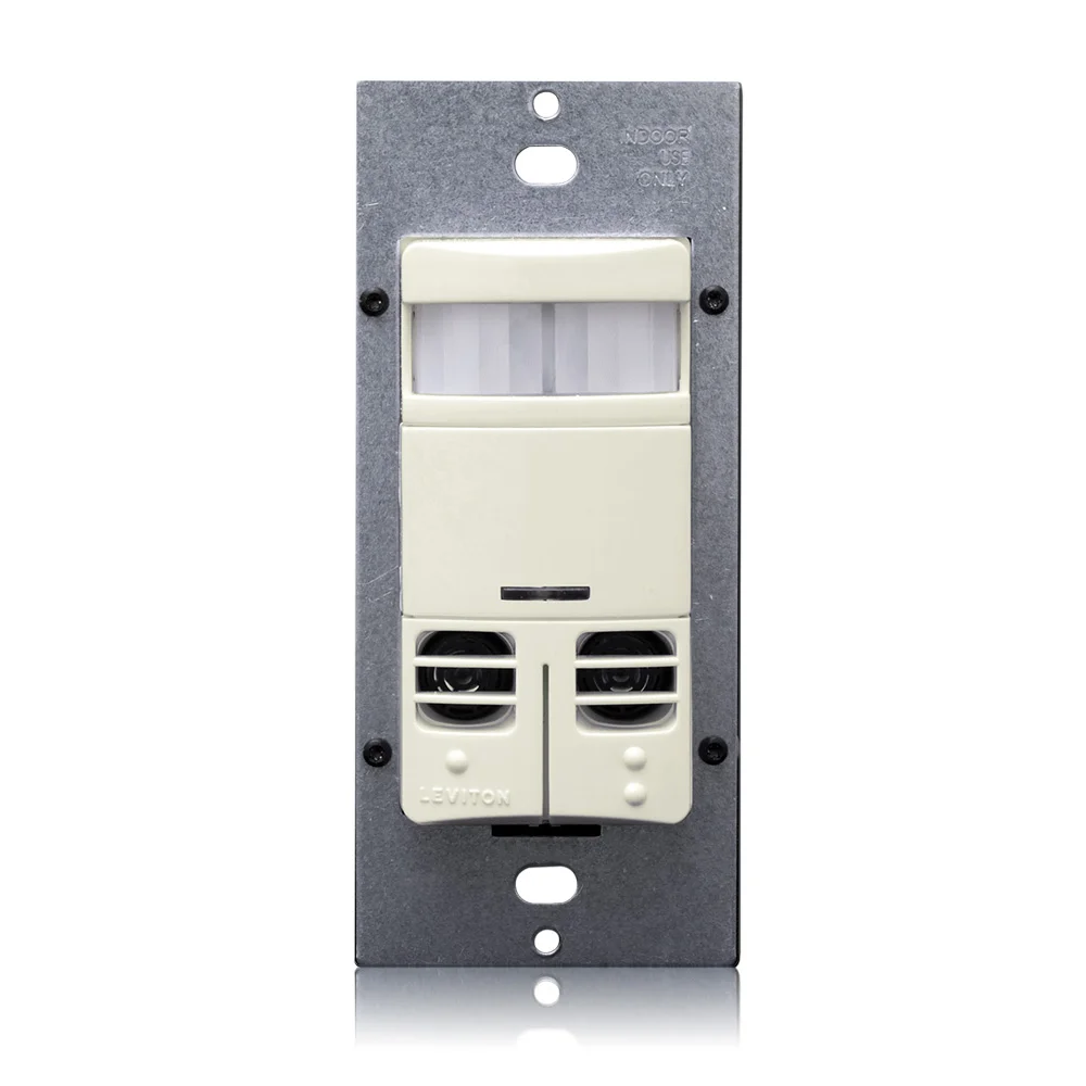 Dual Relay Wall Mount Occupancy Sensor, 120/230/277 VAC, 2400 sq-ft Coverage, 180 Deg, 1 Pole