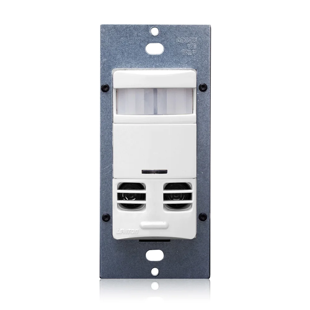 Vacancy Sensor, Multi-Technology, Wall Switch, 2400SF, 120-277V, No Neutral, White, Self-Adaptive