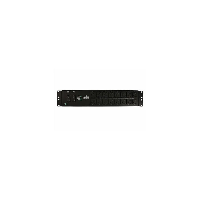 Unmetered Power Distribution Unit, 120 VAC, 30 A, 16 Outlets, 12 ft L Cord, Rack Mount