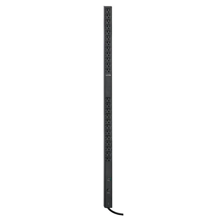 Unmetered Power Distribution Unit, 120 VAC, 20 A, 24 Outlets, 10 ft L Cord, Surface Mount