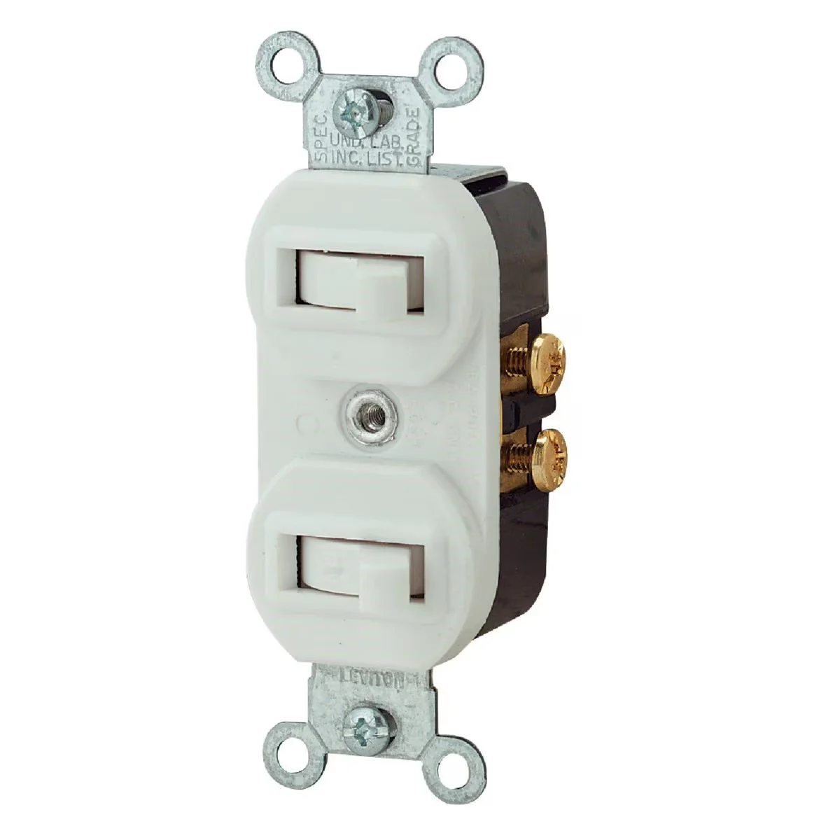 Single Pole & 3-Way White 15A Duplex Switch