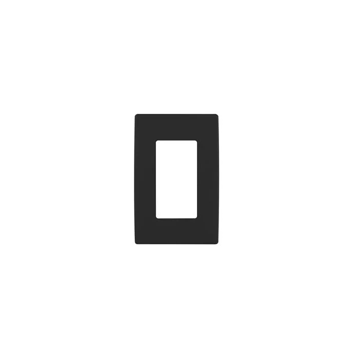 Screwless Wallplate/Faceplate, 1 Gang, Onyx Black, 4-1/2 in H x 3 in W, Engineering Grade Polymer, Onyx