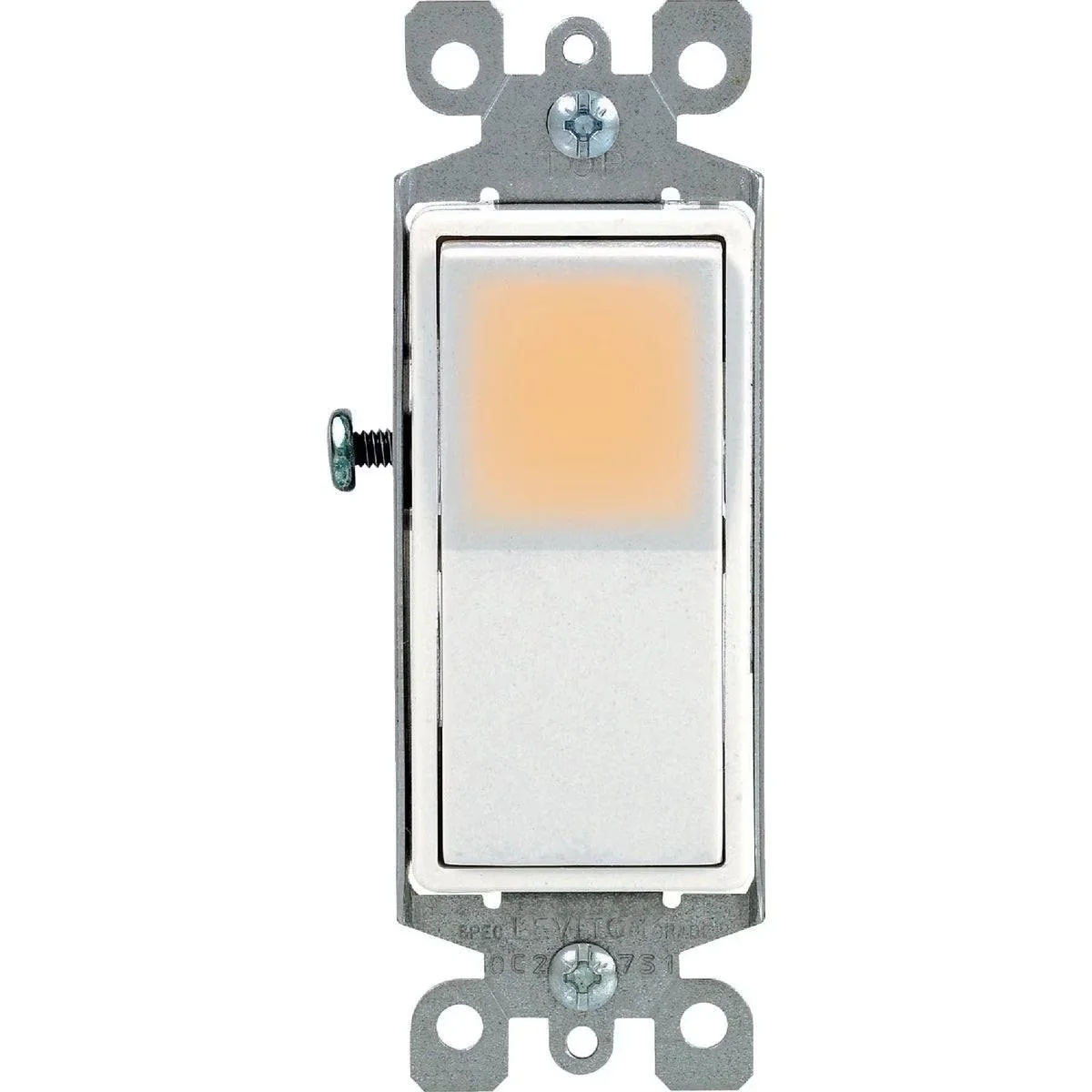 Decora Residential Grade 15 Amp Rocker Single Pole Switch, White