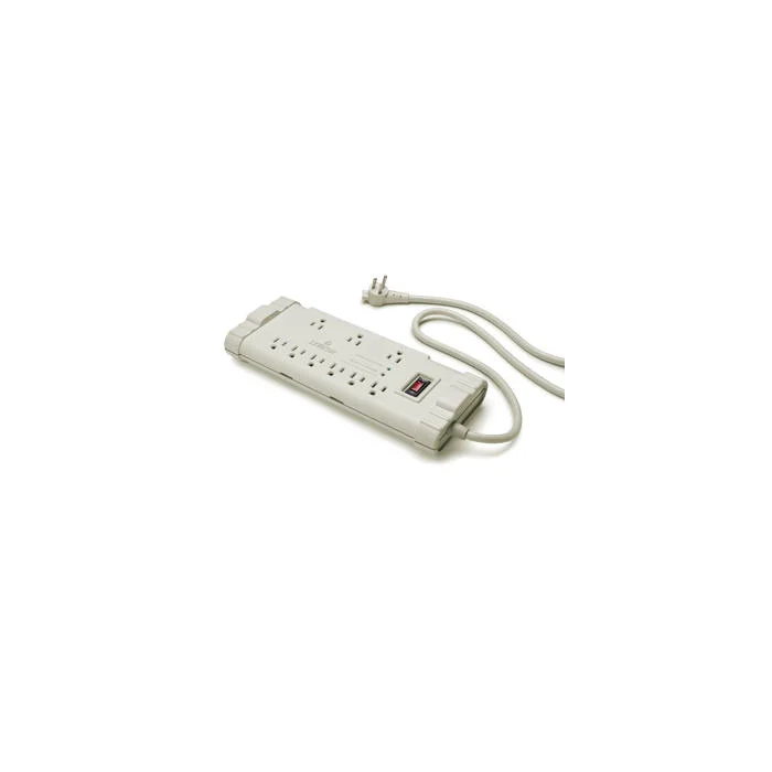 Type 3 Surge Strip, 120 VAC, 15 A, 9 Outlets, 6 ft L Cord