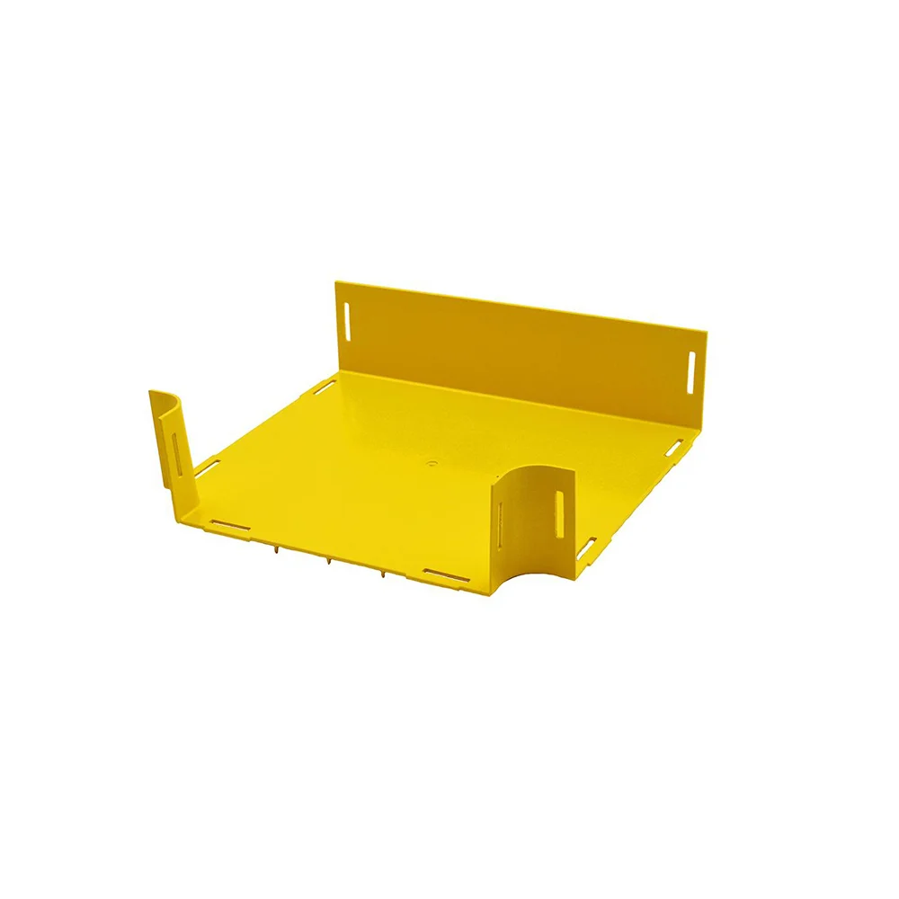 Horizontal Tee, For Use With 4 x 12 in Fiber Raceway System, Noryl Plastic, Yellow