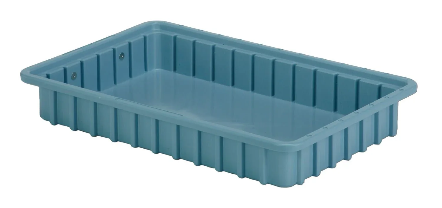 LEWISBINS DC2025 Lt Blue Divider Box Container, 0.16 cu. ft. Volume, 2.5 Inch Height, Light Blue | CJ6UKD