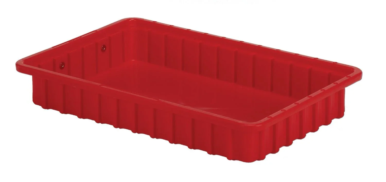 LEWISBINS DC2025 Red Divider Box Container, 0.16 cu. ft. Volume, 2.5 Inch Height, Red | CJ6UKE