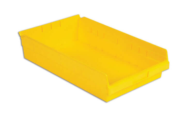 LEWISBINS SB1811-4 Yellow Shelf Bin, 4 Inch Height, Yellow, Carton of 12 | CJ6UWB