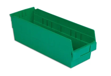 LEWISBINS SB188-6 Green Shelf Bin, 6 Inch Height, Green, Carton of 8 | CJ6UXE