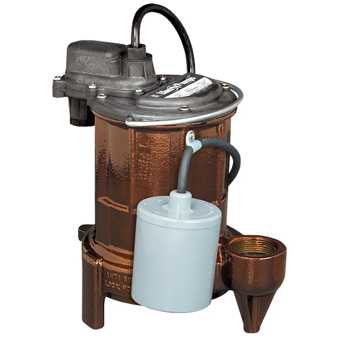 Submersible Effluent Pump With Float Switch, Auto, 0.33 HP, 115 V, 10 Ft. Cord