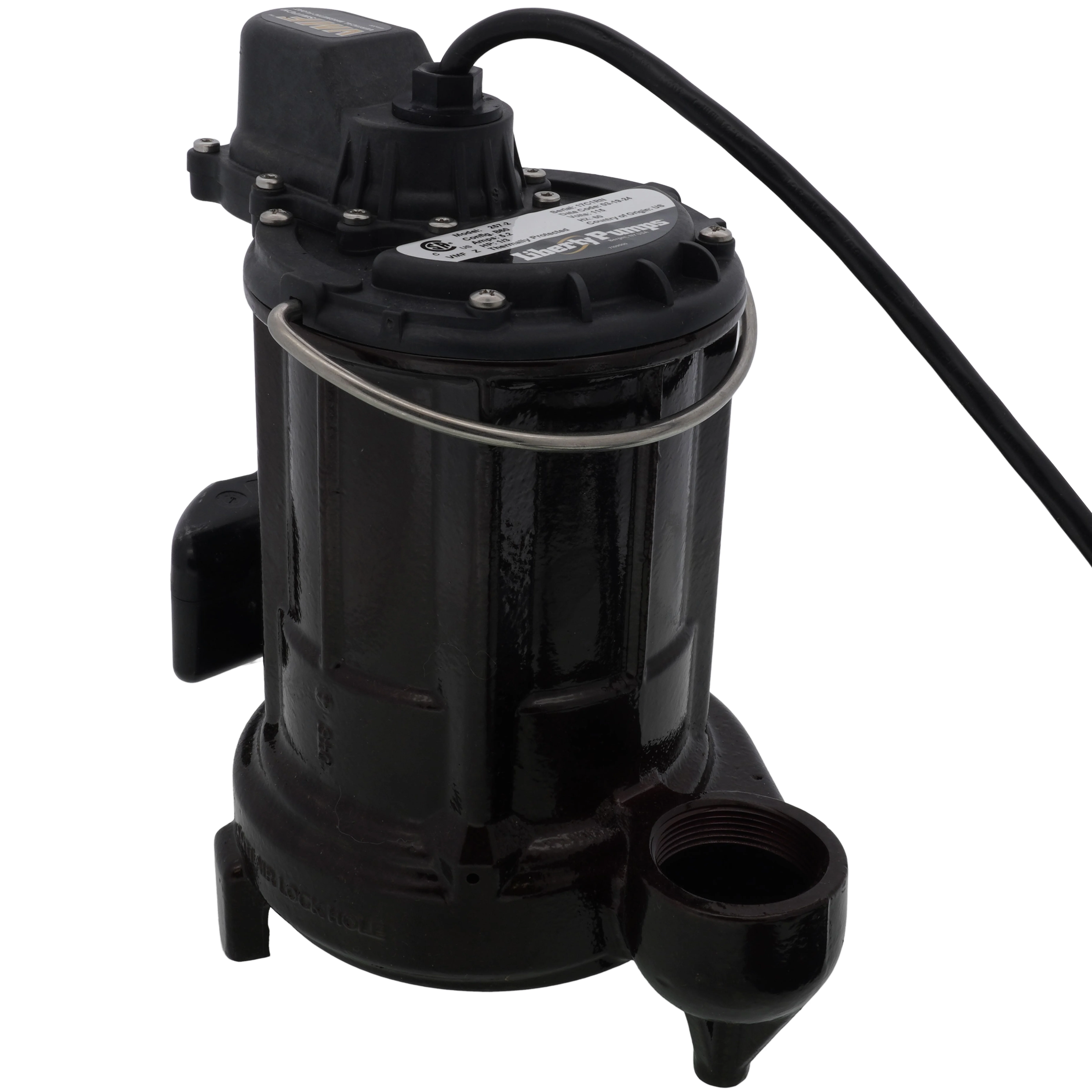 Effluent Sump Pump With Vertical Float Switch, Auto, 0.33 HP, 115 V, 25 Ft. Cord