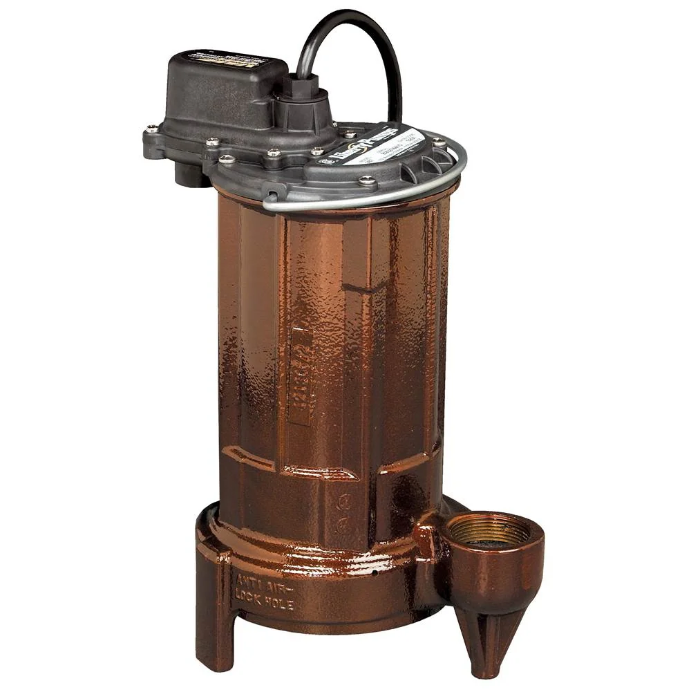 Effluent Pump, Manual, 0.5 HP, 115 V, 50 Ft. Cord