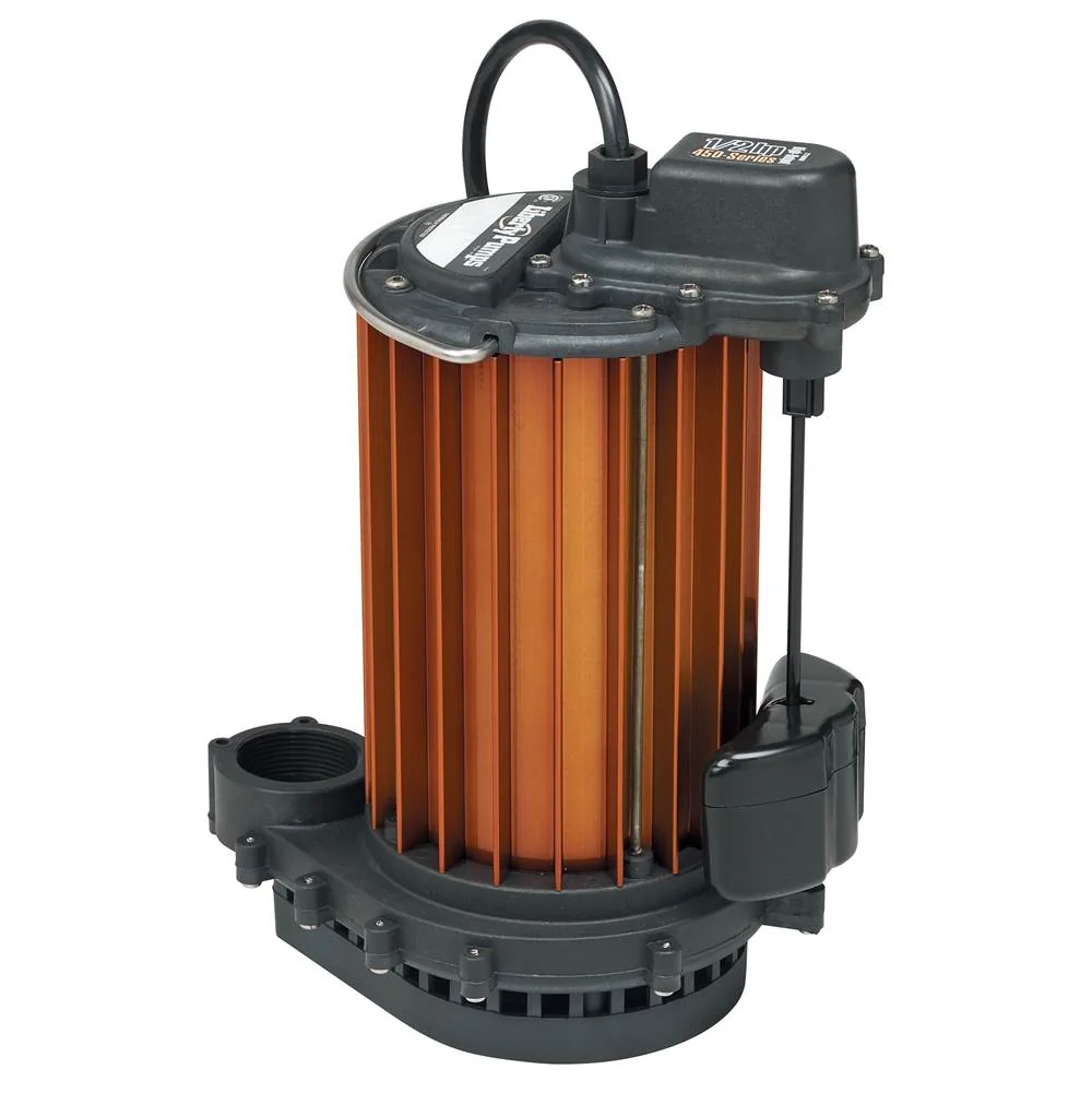 Submersible Sump Pump With Float Switch, Auto, Auto, 0.5 HP, 115 V, 10 Ft. Cord