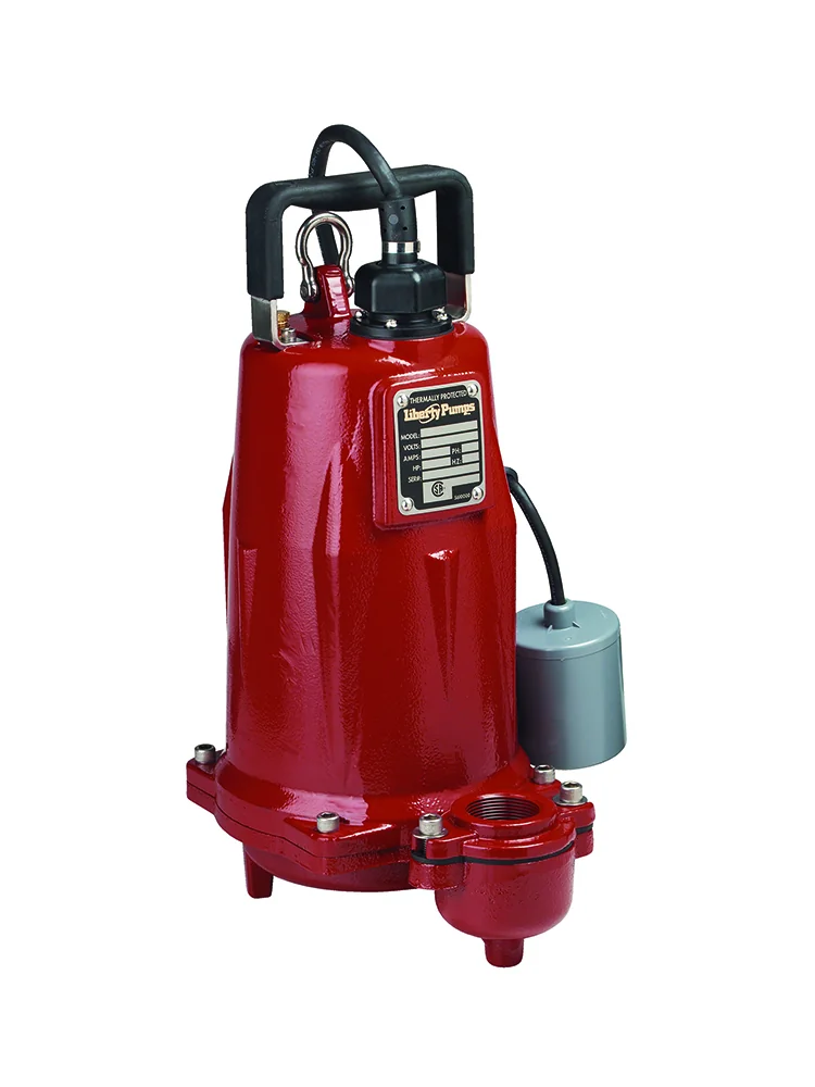 Submersible Effluent Pump, Manual, 2 HP, 440-480 V, 50 Ft. Cord, 3 PH