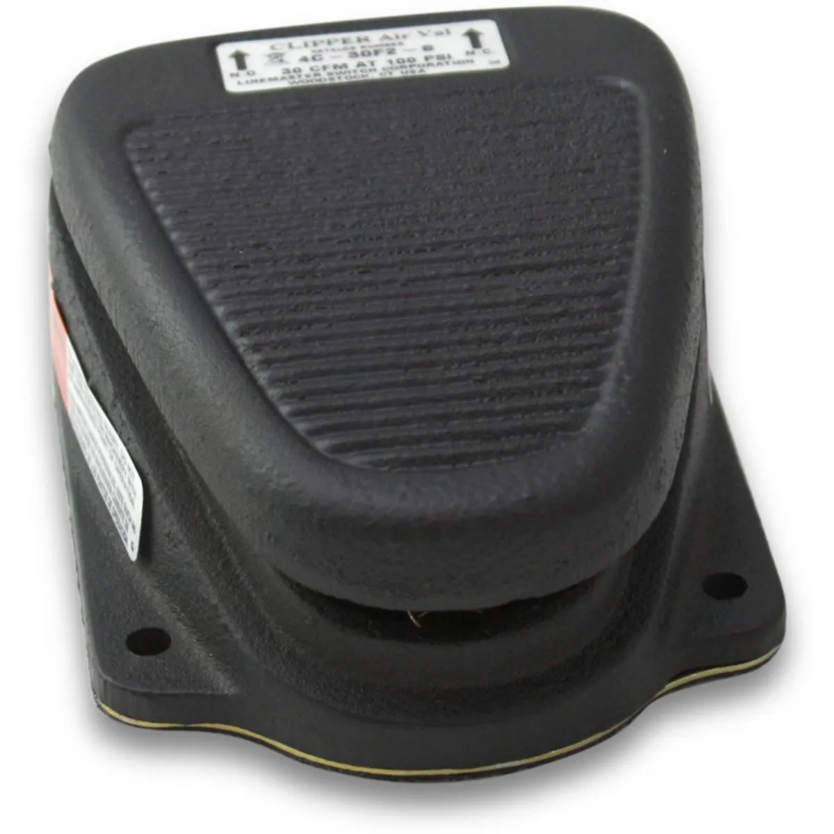 LINEMASTER 4C-30F2-S Heavy Duty Foot Switch, 1/13/2/4, Cast Iron, Orange, Momentary, No Cord | CR9NTF 35V848