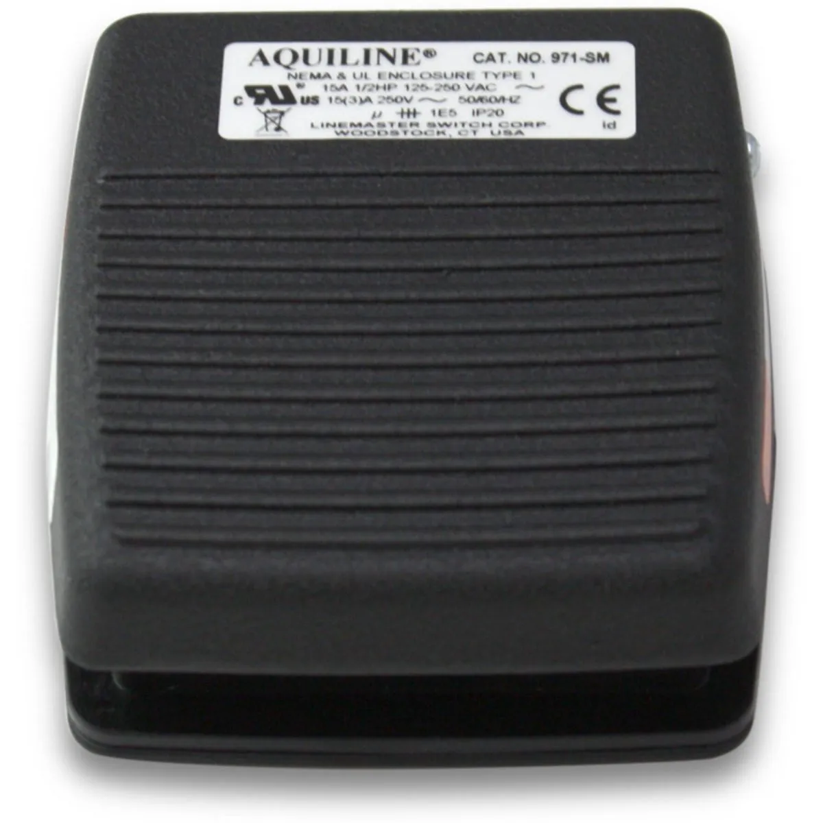 LINEMASTER 971-SM Aquiline Metal Spdt Momentary Black | CV4KUK 325EP5