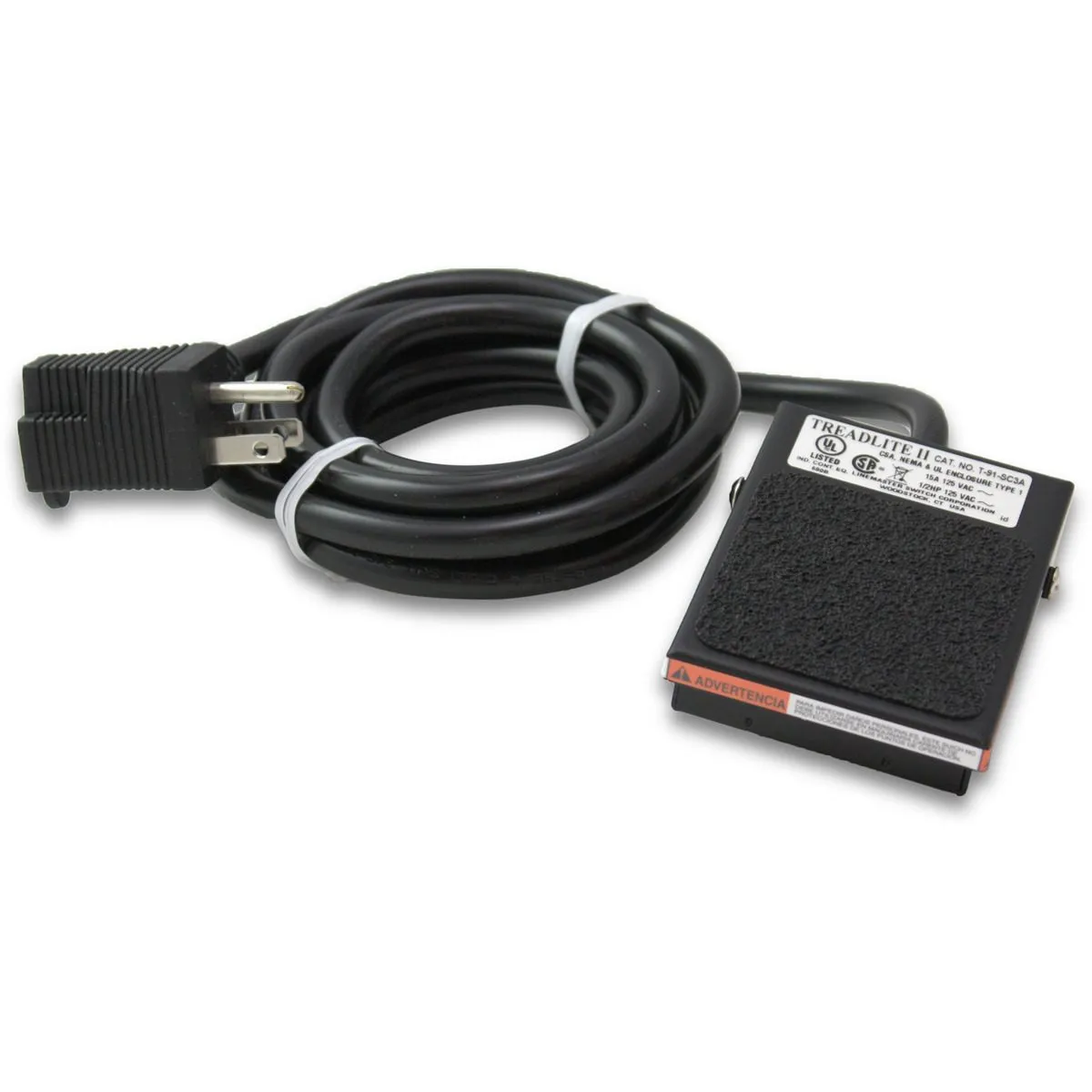 LINEMASTER T-91-SC3-A Light Duty Foot Switch, 125VAC, 15A Current Rating, 1/2 hp | CH6RPX 2A191