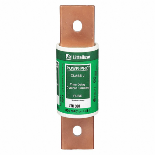 LITTELFUSE JTD300 Fuse, 300A, 600V AC/ 500V DC, 3-3/8 Inch Length x 7-1/8 Inch Dia., Blade Body | CY3EPC