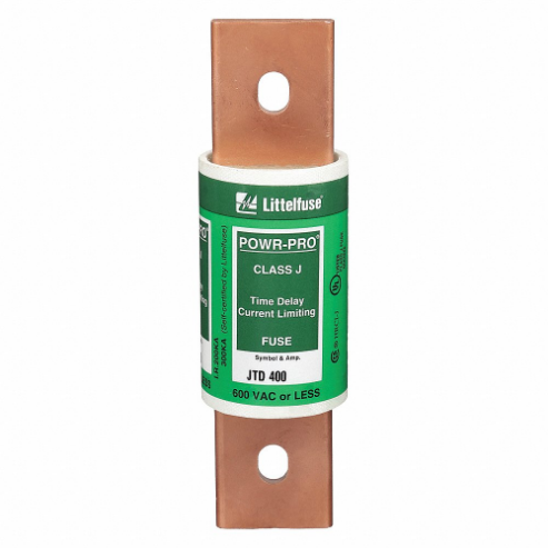 LITTELFUSE JTD400 Fuse, 400A, 600V AC/ 500V DC, 3-3/8 Inch Length x 7-1/8 Inch Dia., Blade Body | CY3EPE