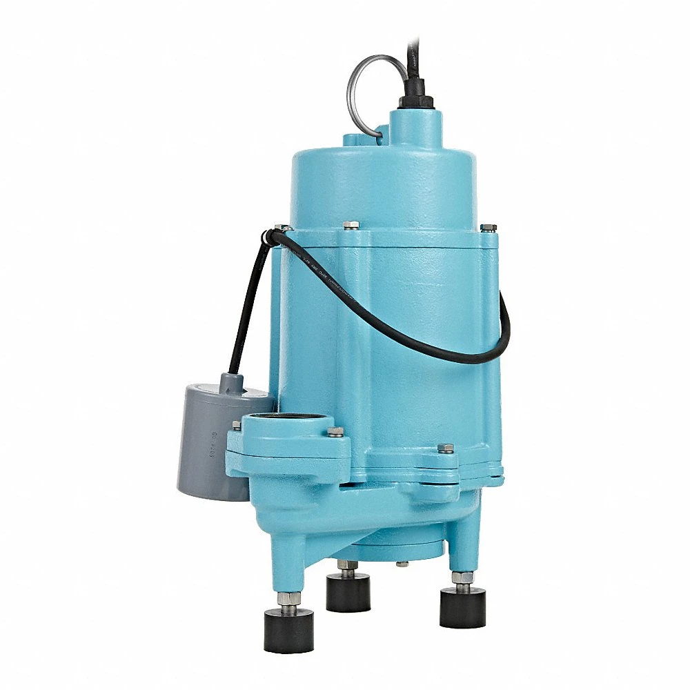 Grinder Pumps, 1 hp HP, 115 VAC, Tether Float, 49.3 GPM Flow Rate 10 ft of Head