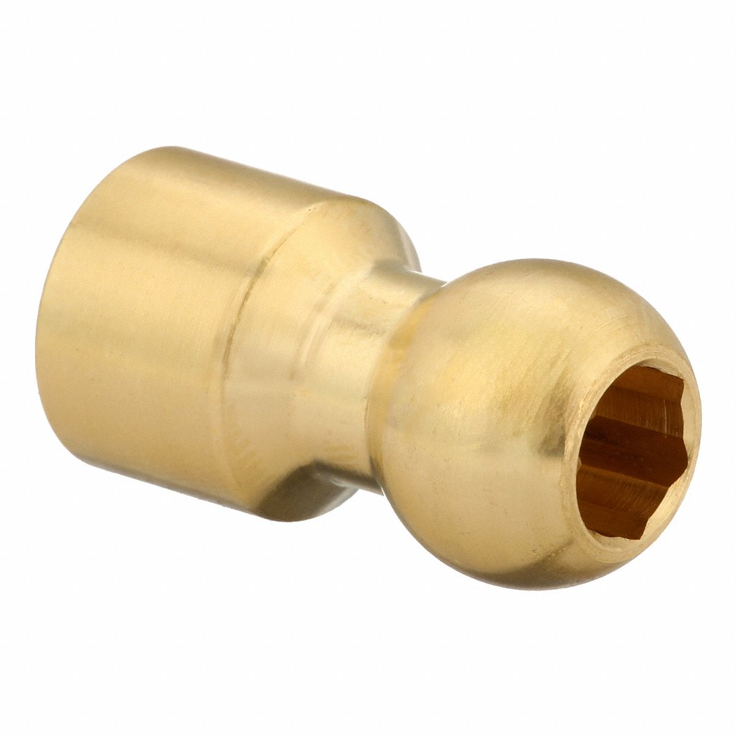 LOC-LINE 41498 Spherical Coolant Port Adapter, 1/4 Inch Hose Inside Dia, 0.25 Inch Hole Dia | CR9QWN 467K65