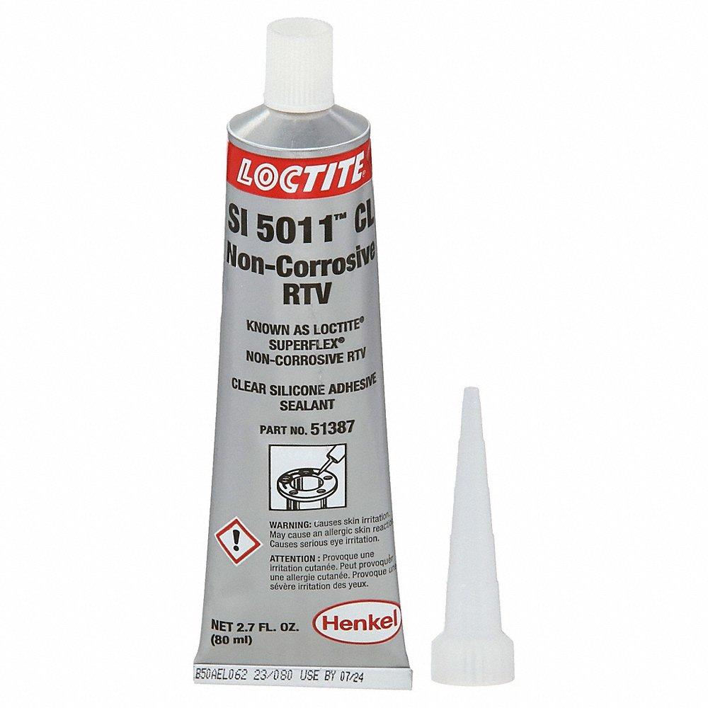 LOCTITE 234323 Silicone Sealant, Si 5011 Cl, Clear, 3 Oz, Cartridge, 301% To 500% Elongation Range | CR9QZJ 19TT93
