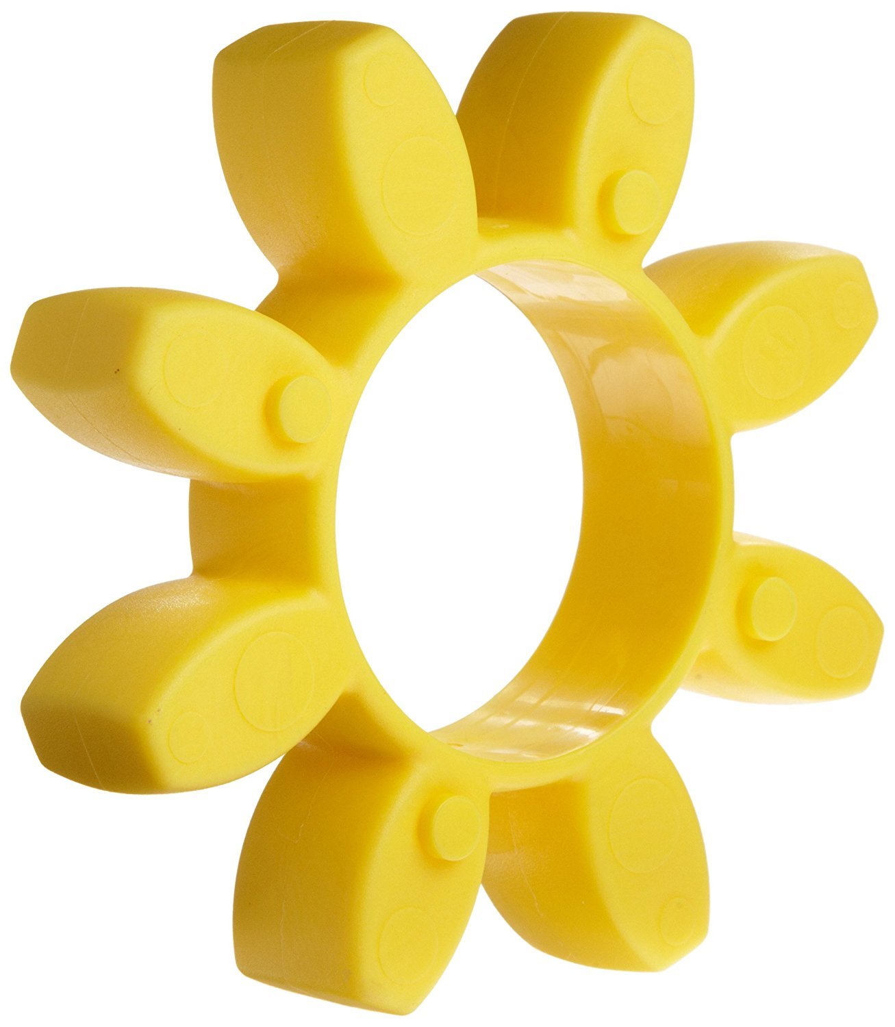 Jaw Coupling Spider, Open Center, Polyureathane, Yellow