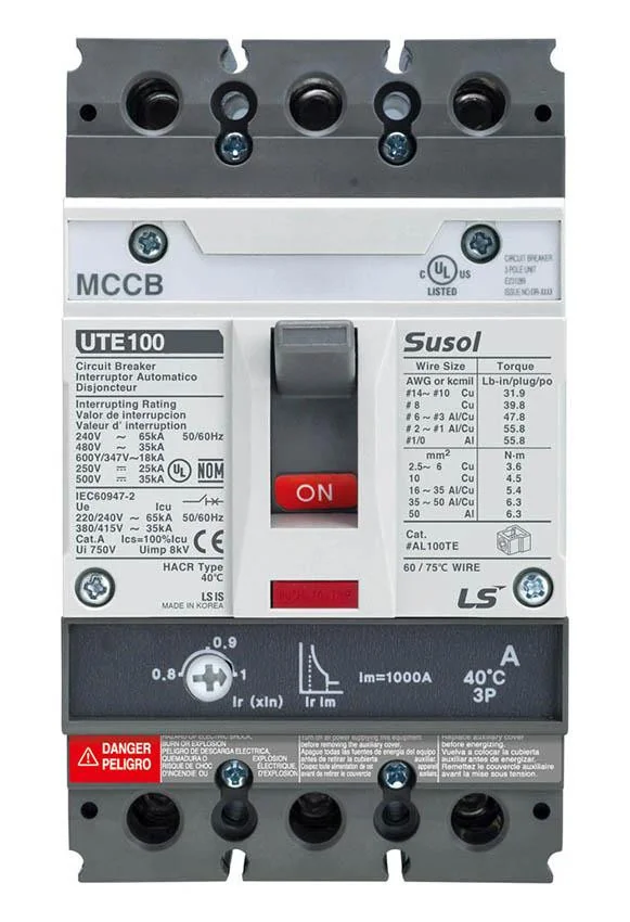 Molded Case Circuit Breaker, 3 Poles, 30 Amp, 65 kA, 480 VAC, Fixed Thermal/Magnetic