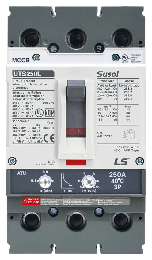 Molded Case Circuit Breaker, 3 Poles, 150 Amp, 65 kA, Fixed Thermal/Magnetic