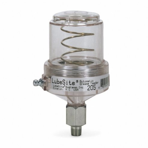 LUBESITE 205 Polycarbonate Base Grease Feeder, 2 oz. Capacity, 1/8 Inch NPT | AF2UYT 6Y734