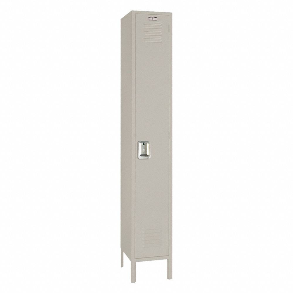 Wardrobe Locker, 12 Inch x 18 Inch x 66 Inch, Louvered, 1 Tiers, 1 Units Wide