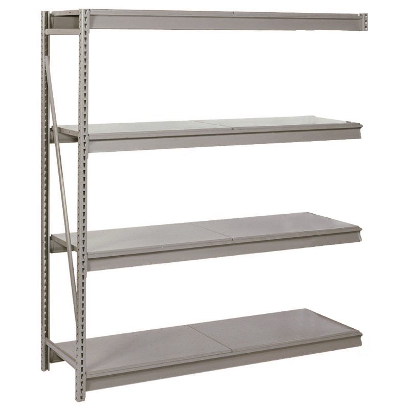 LYON DD67235D Bulk Storage Rack Add On, Solid Deck, 4 Level, 60 x 48 x 96 Inch, Steel, Gray | CE7ZUV