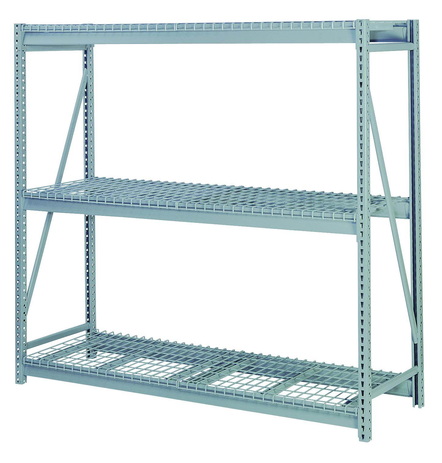 LYON DD67305SW Bulk Storage Rack, Wire Deck, 3 Level, Size 72 x 48 x 60 Inch, Steel, Gray | CE7ZWC
