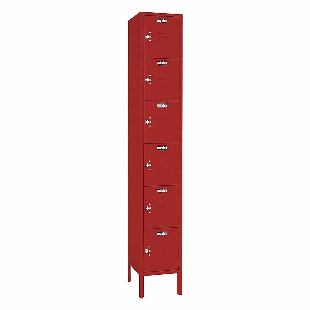 LYON YFC5332SU Wardrobe Locker, 12 x 12 x 78 Inch Size, 6 Tiers, 1 Units Wide, Louvered | CR9ZAE 55YA16