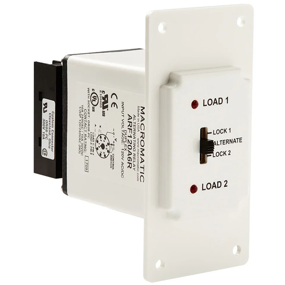 MACROMATIC ARF024A3R Alternating Relay DPDT Cross-Wired, 24V AC/DC, 10A | CD6XKZ