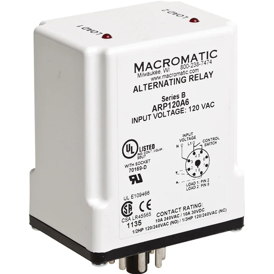 MACROMATIC ARP240A5 Alternating Relay SPDT, 240VAC, 10A | CD6XMD