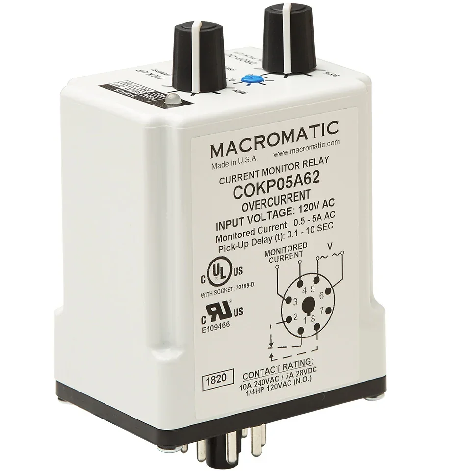 MACROMATIC COKP10A62 AC Current Sensor, 5VA, Indicator Style LED, -40 to 85 Deg C | CD6FAR