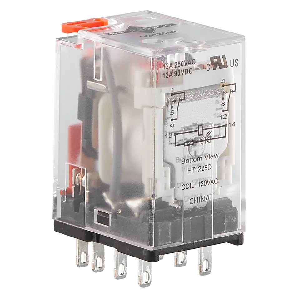 MACROMATIC GB120A2 General Purpose, Blade Style Relay, 120VAC, 2 Pole | CH6GQT