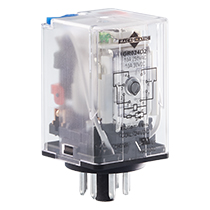 MACROMATIC GR024D2 General Purpose Round Style Relay, 24VDC, 2 Pole | CH6GRA