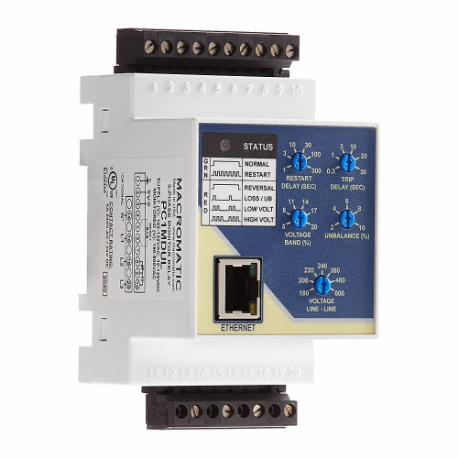 Co mmunicating Phase Relay, DIN-Rail Mounted, 5 A Current Rating, 0 Pins/Terminals