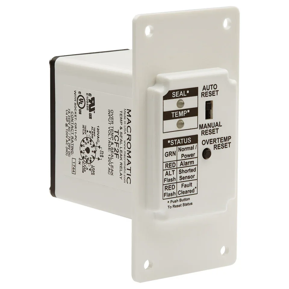 MACROMATIC TCF2F Pump Seal Failure Relay, 120VAC, SPDT | CD4YJY